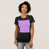 Lila Schachbretter T-Shirt (Vorne ganz)
