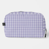 Lila Schachbrettmuster-Kulturtasche Waschbeutel (Vorderseite)