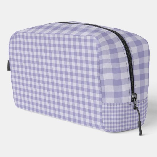 Lila Schachbrettmuster-Kulturtasche Waschbeutel (Rechte Ecke)