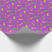 Lila Schachpartien Geschenkpapier (Ecke)