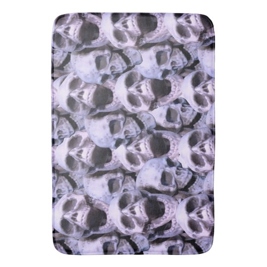 Lila Schädel Badematte (Vorderseite Vertikal)