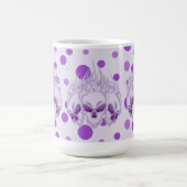 Lila Schädel flammend Kaffeetasse (Mittel)