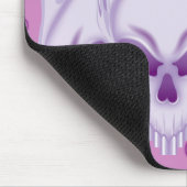 Lila Schädel flammend Mousepad (Ecke)
