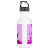 Lila Schädel im Wasser Edelstahlflasche (Rückseite)