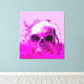 Lila Schädel im Wasser Leinwanddruck (Insitu (Holzboden))