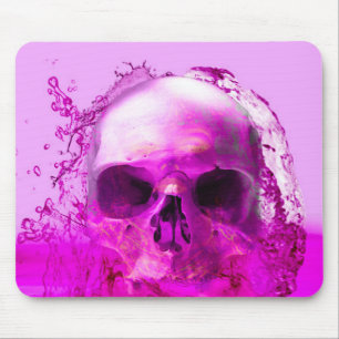 Lila Schädel im Wasser Mousepad