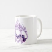 Lila Schädel Kaffeetasse (VorderseiteRechts)