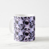Lila Schädel Kaffeetasse (Vorderseite Links)
