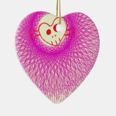 lila Schädel Keramik Ornament (Rechts)