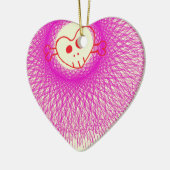 lila Schädel Keramik Ornament (Links)