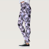 Lila Schädel Leggings (Links)