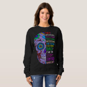 Lila Schädel Leiomyosarcoma Krieger ich bin der St Sweatshirt (Vorne ganz)