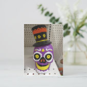 Lila Schädel Postkarte (Stehend Vorderseite)