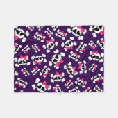 Lila Schädel und Bögen des Spaßes Fleecedecke (Vorderseite (Horizontal))