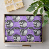 Lila Schädel und Sonnenblumen, Design 6 Seidenpapier (Geschenk)