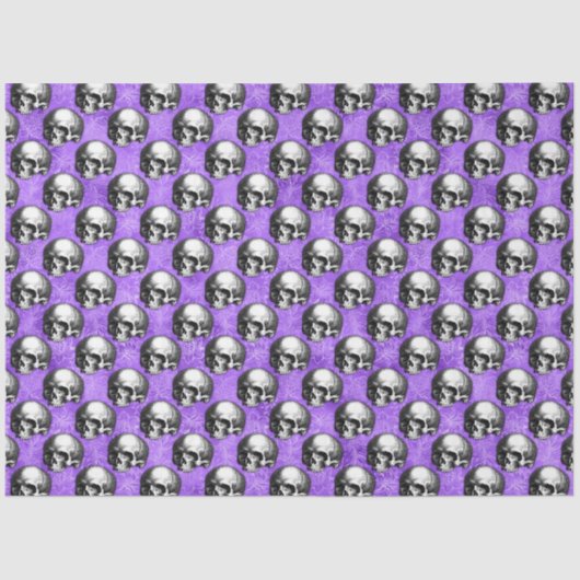 Lila Schädel und Sonnenblumen, Design 6 Seidenpapier (Vorderseite)