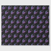 Lila Schädel-Verpackungs-Papier Geschenkpapier (Flach)