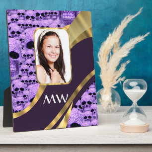 Lila Schädeldecke Fotoplatte