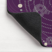 Lila Schädelmuster Mousepad (Ecke)