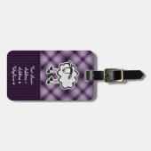 Lila Schaf Gepäckanhänger (Vorderseite horizontal)