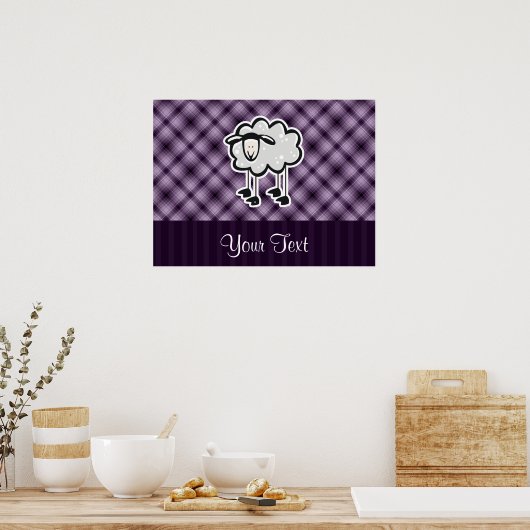 Lila Schaf Poster (Küche)