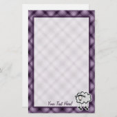 Lila Schafe Briefpapier (Vorne/Hinten)