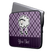 Lila Schafe Laptopschutzhülle (Vorderseite Links)
