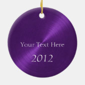 Lila Schafe und Silber frohe Weihnachten Keramik Ornament (Hinten)