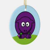 Lila Schafschmuck Keramikornament (Rechts)