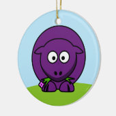 Lila Schafschmuck Keramikornament (Links)