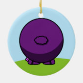 Lila Schafschmuck Keramikornament (Hinten)