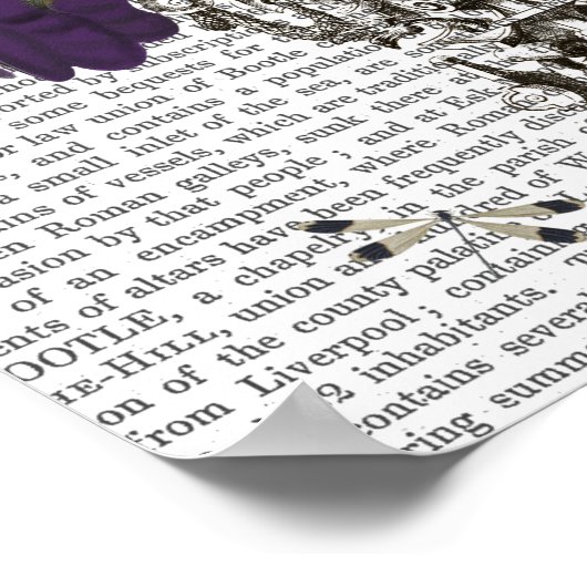 Lila Schale mit Antler Poster (Ecke)