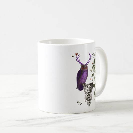 Lila Schale mit Antlern 2 Kaffeetasse (VorderseiteRechts)