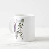 Lila Schale mit Antlern 2 Kaffeetasse (Vorderseite Links)