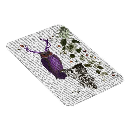 Lila Schale mit Antlern 2 Magnet (Rechte Seite)