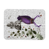 Lila Schale mit Antlern 2 Magnet (Horizontal)