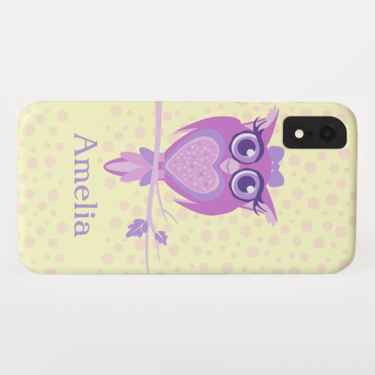 lila Schale und Zitronengelb niedlich personalisie Case-Mate iPhone Hülle (Rückseite (Horizontal))