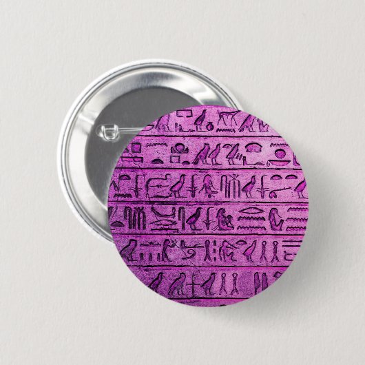 Lila Schaltfläche für antike ägyptische Hieroglyph Button (Vorne & Hinten)