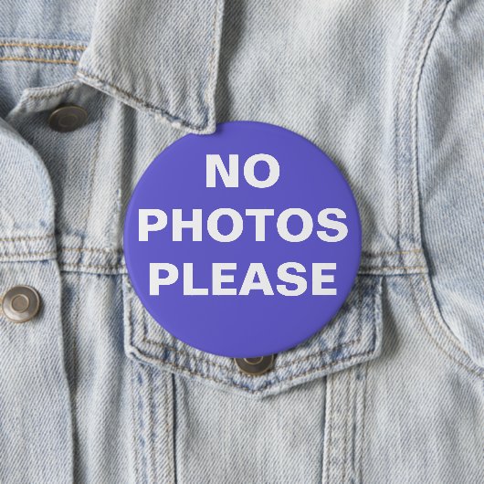 Lila Schaltfläche "Kein Foto bitte" Button-On Button (Beispiel)