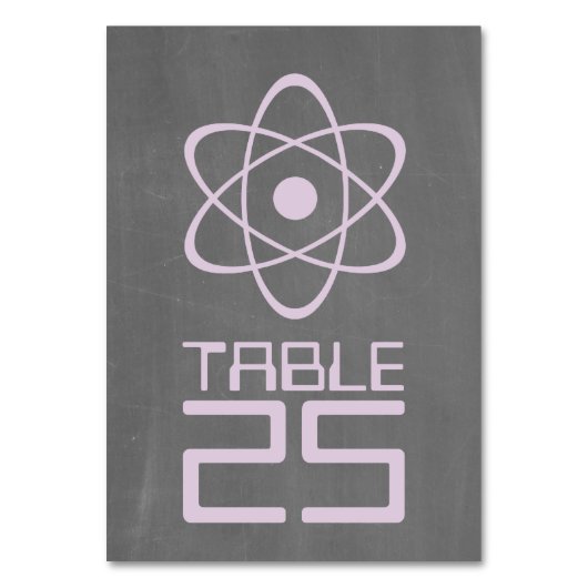 Lila Schalttafel Tischnummer (Vorderseite)