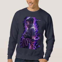 Lila Schatten Anime-Ästhetik-Sweatshirt