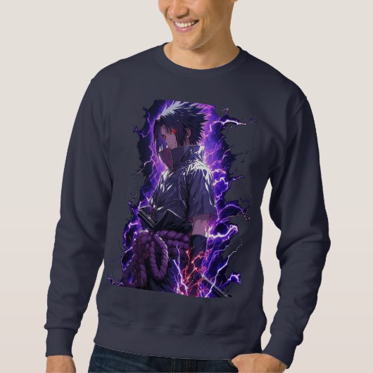 Lila Schatten Anime-Ästhetik-Sweatshirt Sweatshirt (Vorderseite)