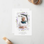 Lila Schattengarten im Foto der Erinnerung Mitteilungskarte (Vorderseite/Rückseite Beispiel)