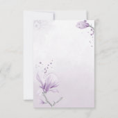 lila Schattierungen Blume Kranz danke Karte (Rückseite)
