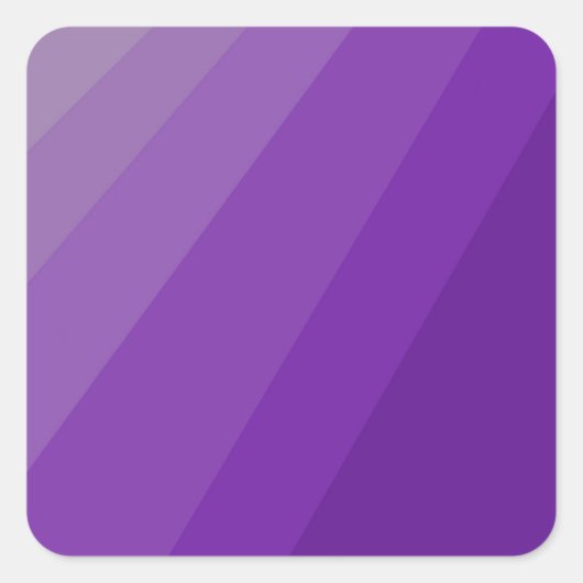 Lila Schattierungen Quadratischer Aufkleber (Vorderseite)