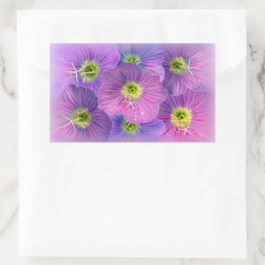 Lila Schattierungen Rechteckiger Aufkleber (Tasche)