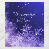 Lila Schaumweinetiketten Weinetikett (Einzelnes Label)