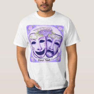 Lila Schauspielermasken T-Shirt