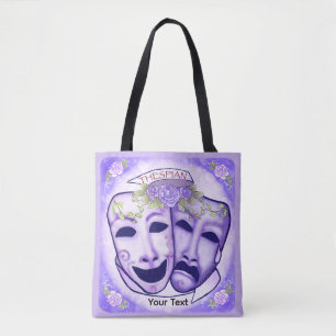 Lila Schauspielermasken Tasche