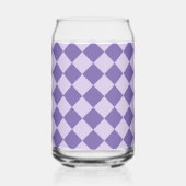 Lila Schecken-Diamantmuster-Glas Dosenglas (Rückseite)